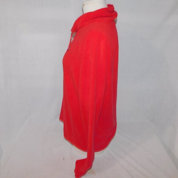 Tommy Hilfiger Sport Womens L Red Cowl neck Pullover Fleece Sweater - Picture 7 of 9